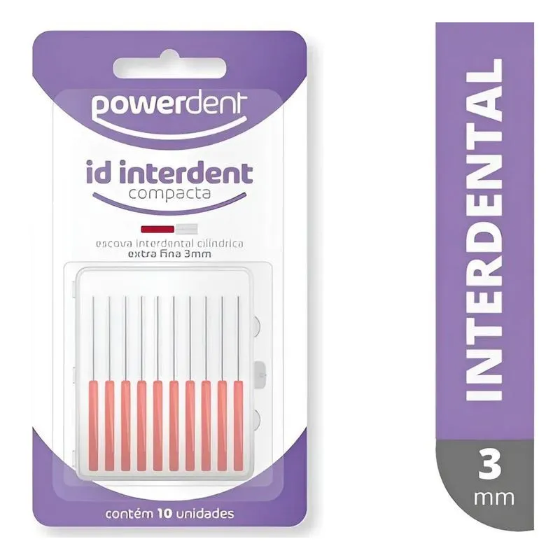 Powerdent Escova Interdental Cilíndrica - 3mm - Cilíndrico