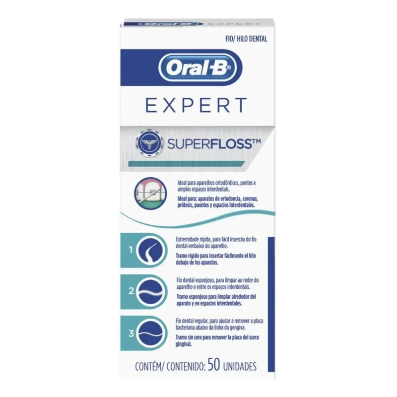 Fio Dental Super Floss Expert Com 50 Unid - Oral-b