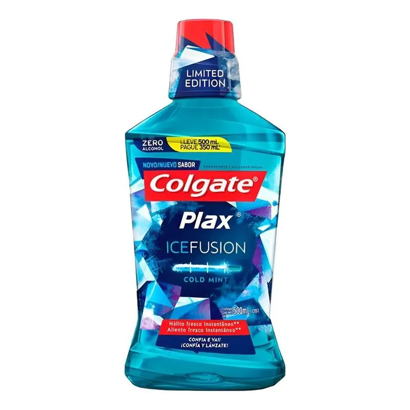 Enxaguante Bucal Plax Ice Fusion Cold Mint 500ml Colgate