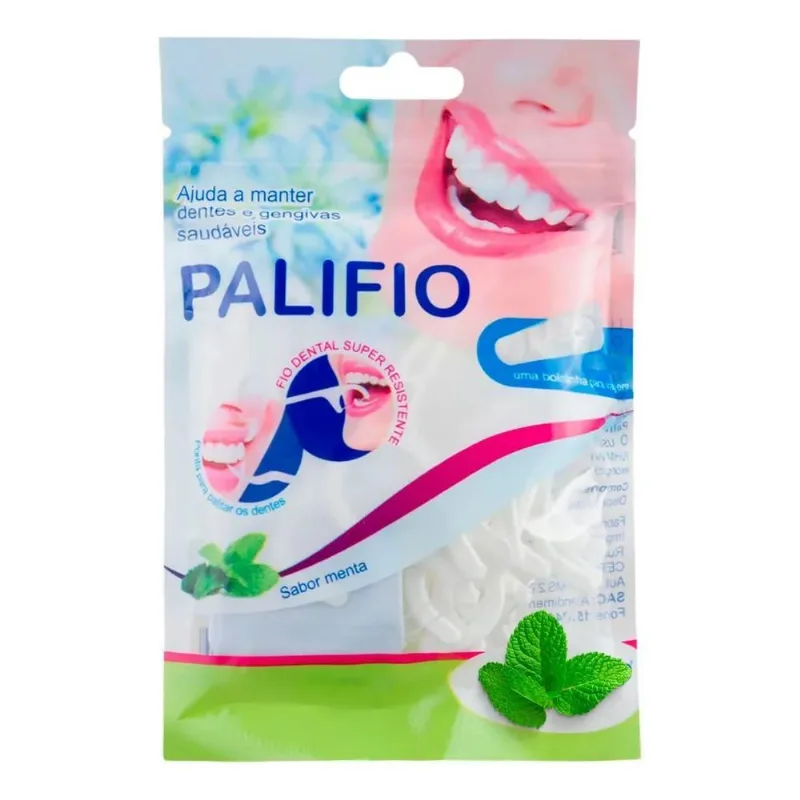 Palifio - Fio Dental Palito De Dente / Haste Flexível Menta