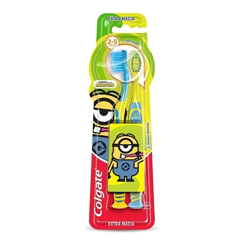 Escova De Dente Infantil Colgate Minions 2 Unidades