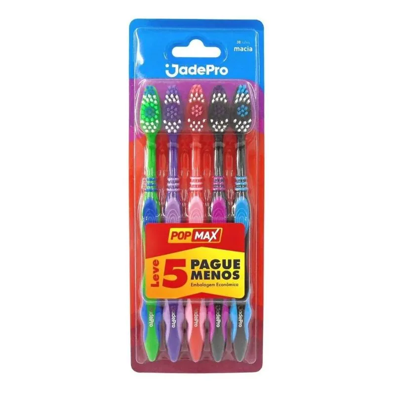 Escova Dental Jade Pro Pop Max Kit C/5