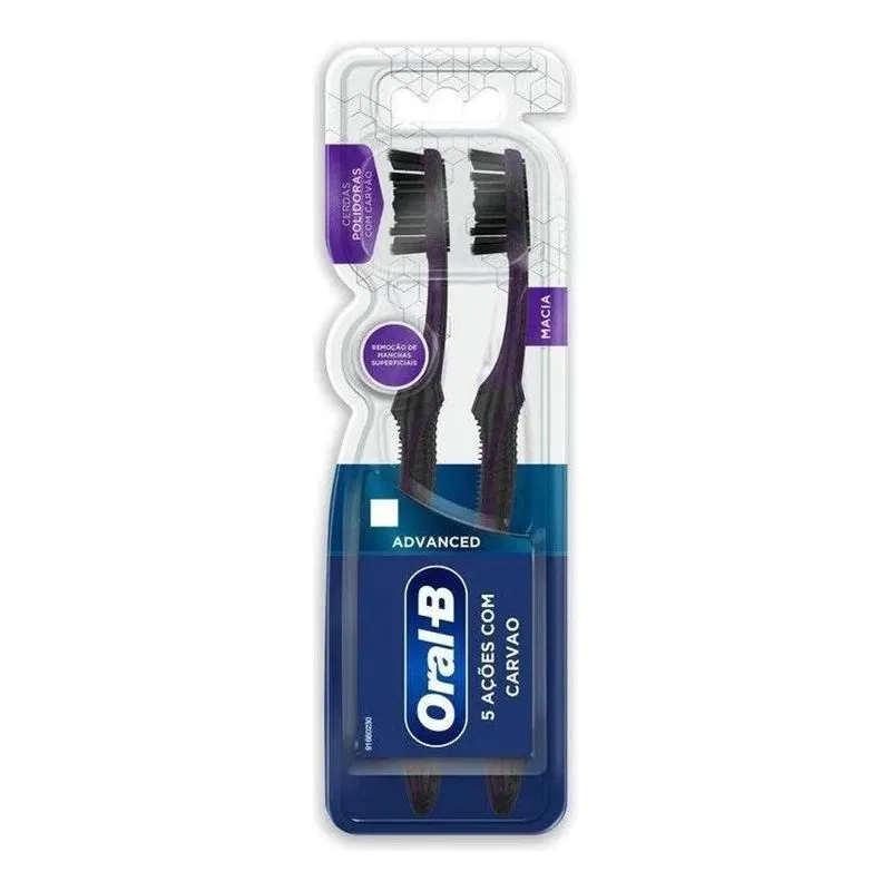 Escova Dental Macia Oral-b 3d White 2 Unidades