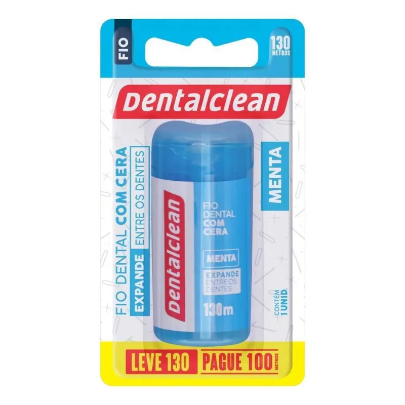 Dentalclean Fio Com Cera - 130 M - Menta - 1 - Unidade - 1