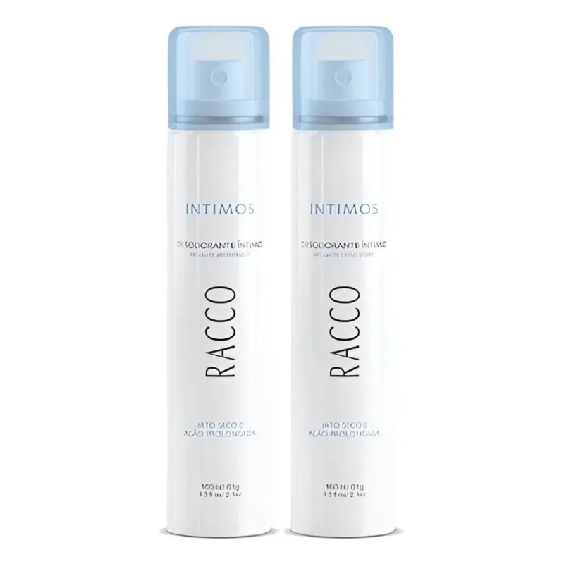Desodorante Intimo Feminino Racco Spray Jato Seco, Kit 2 Uni