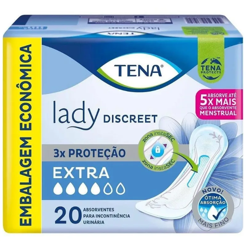 Absorvente Para Incontinência Tena Lady Discreet Extra 20un