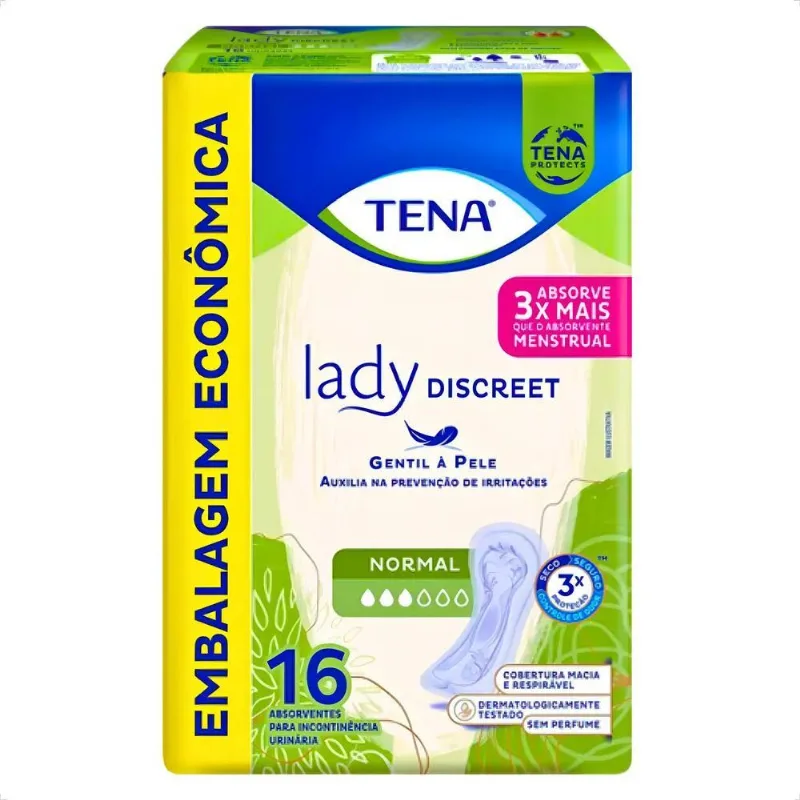 Absorvente Tena Lady Discreet Normal Incontinência Urinaria