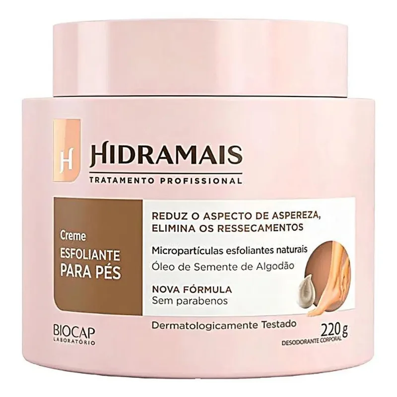 Creme Esfoliante Para Pés Hidramais Profissional 220g