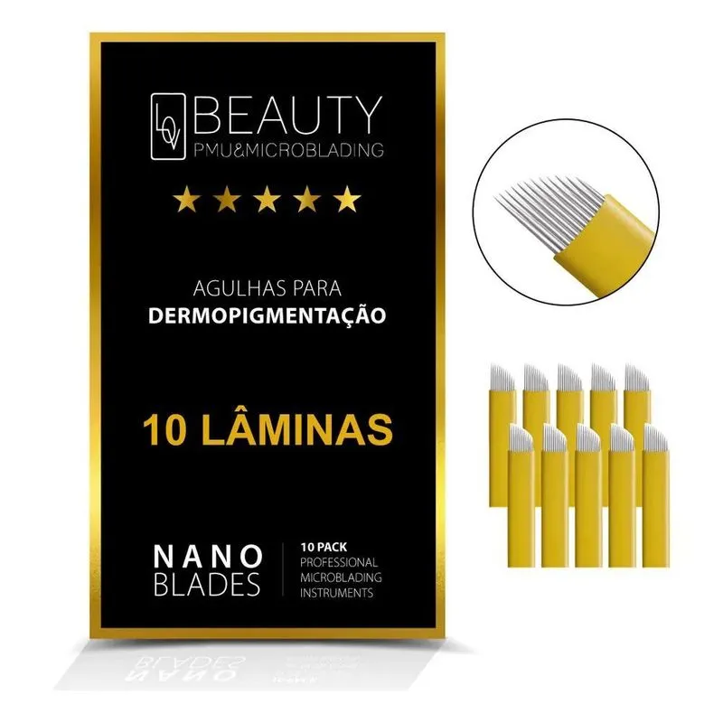 3x 10 Lâminas Lovbeauty Nano Blade 12 0.18mm Flex Com Anvisa