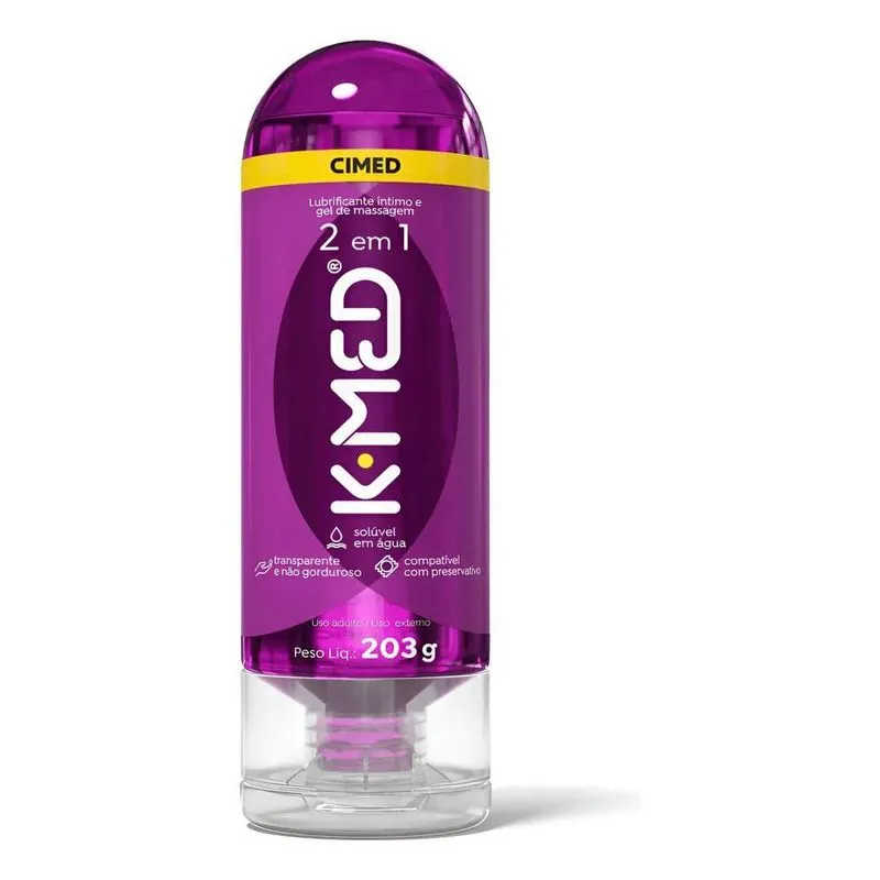 Lubrificante Íntimo 200ml 2 Em 1 K-med Gel De Massagem Neut