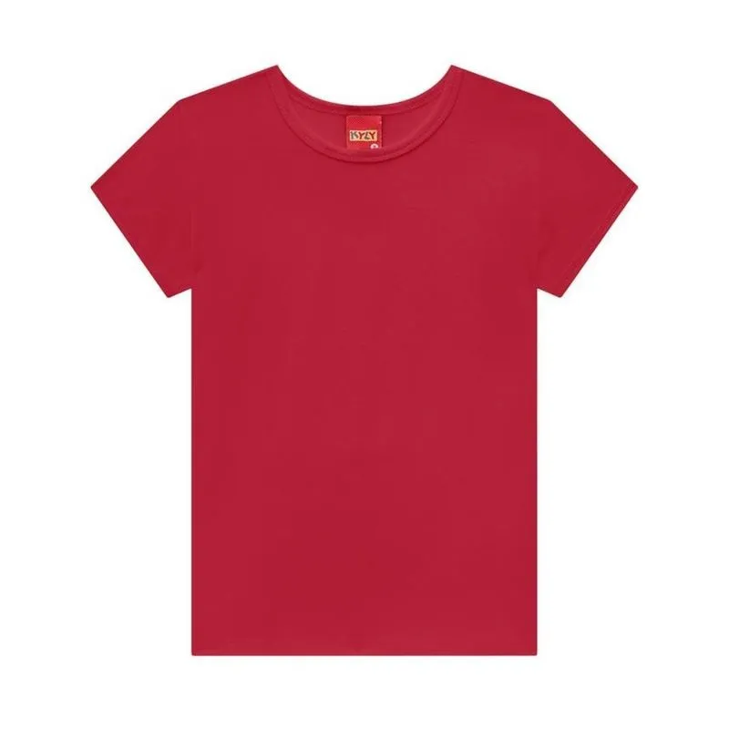 Blusa Manga Curta Infantil Kyly 1 Vermelho (MP)