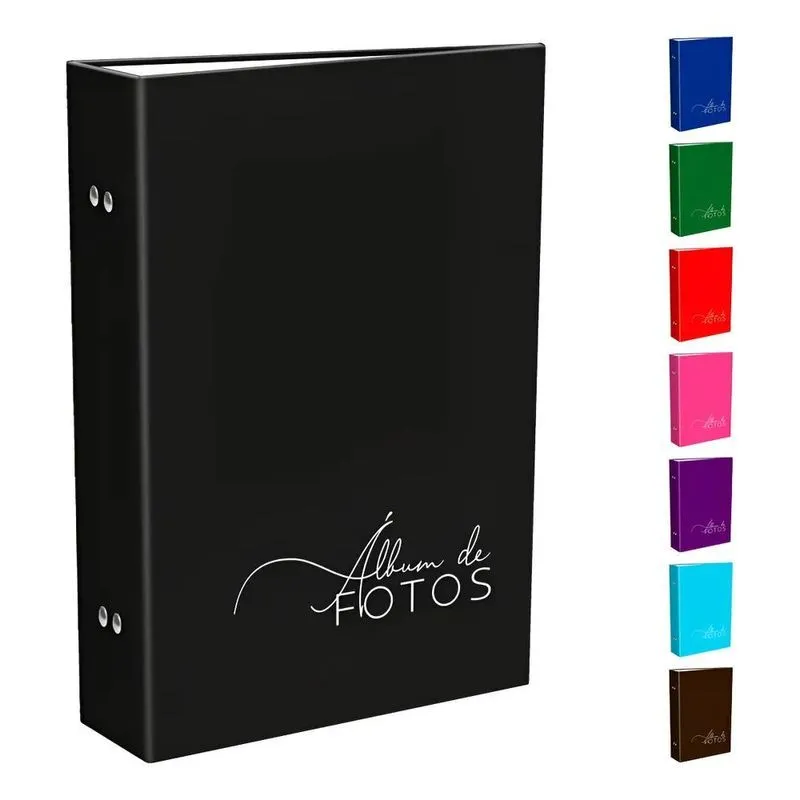 Album De Fotos 10x15/200 Liso Cores Lindas Rosa Azul Cor Pre