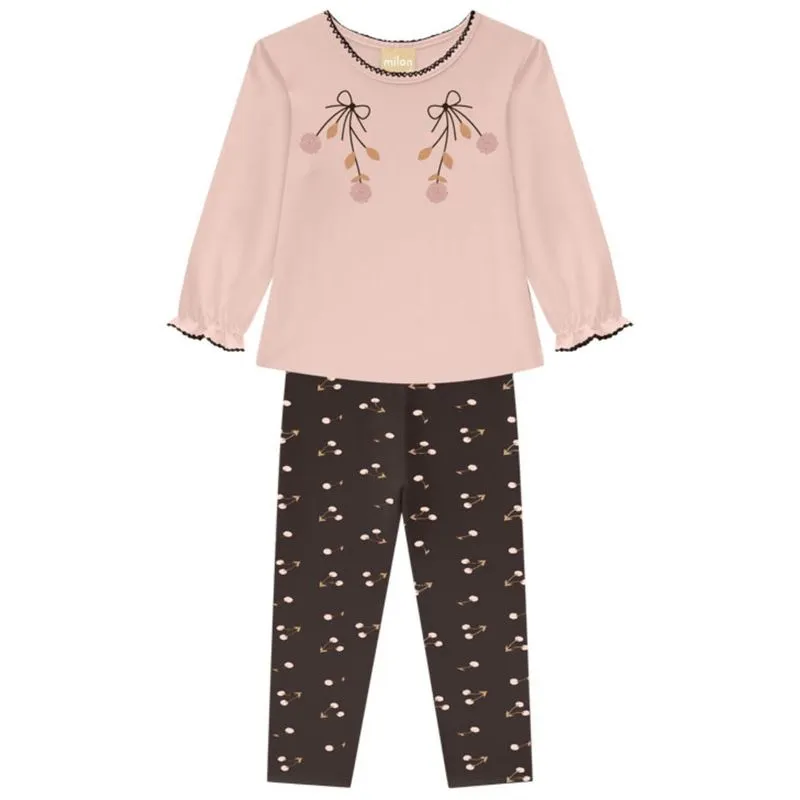 Conjunto Milon Bebê Menina Inverno Estampa Frontal P/G - 2000078-ROSA GLACE-MB