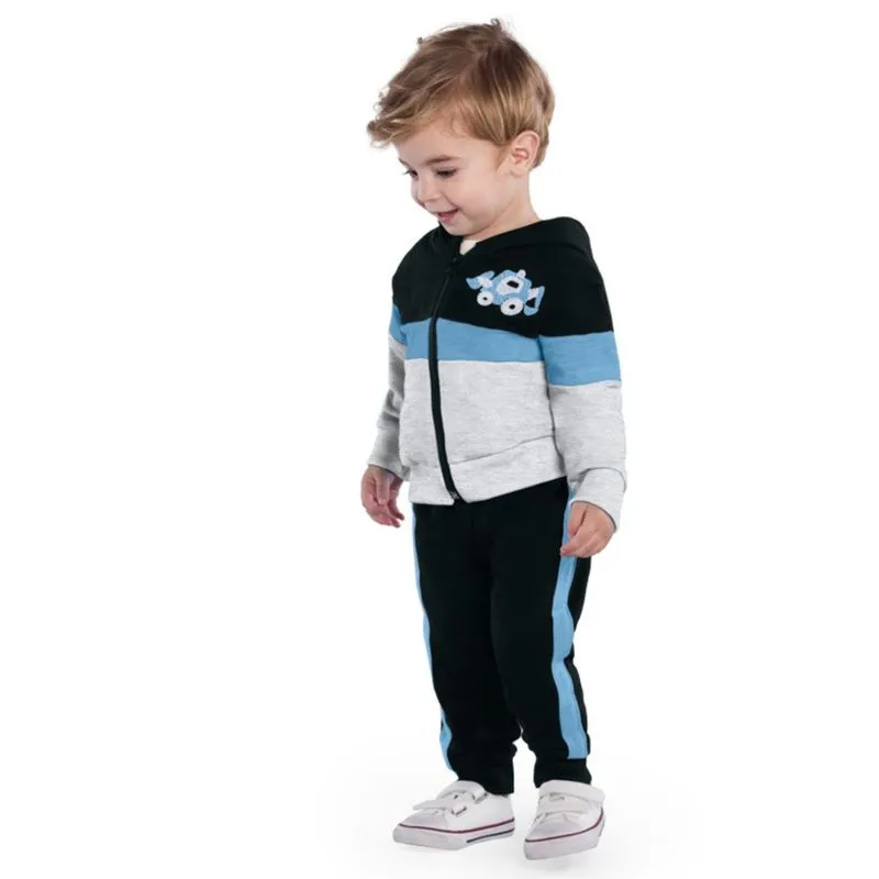 Conjunto Kyly Infantil Menino Inverno Bordado de Carrinho 1/3 -1000116-AZUL YOUNG BLUE-3