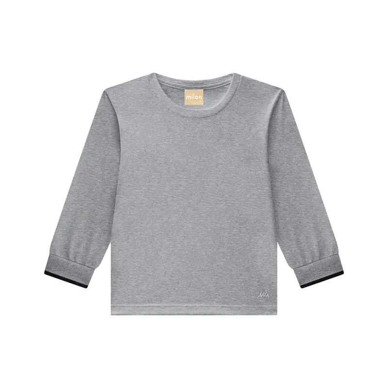 Camiseta Milon Juvenil Menino Meia Estação Básica em Cores 10/14 - 2000227-MESCLA-12