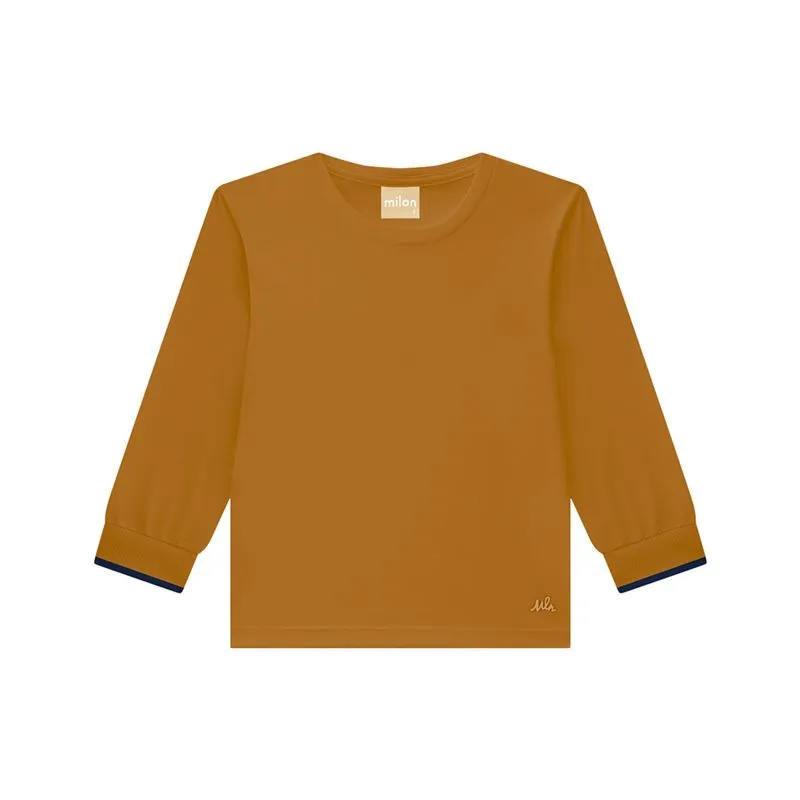 Camiseta Milon Juvenil Menino Meia Estação Básica em Cores 10/14 - 2000227-AMARELO-14