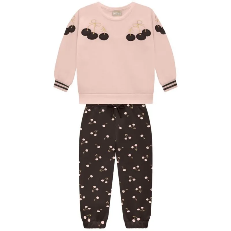 Conjunto Milon Infantil Menina Inverno Estampa Frontal Cereja 4/8 - 2000083-ROSA GLACE-8