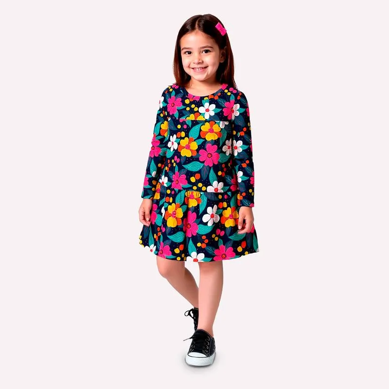 Vestido Infantil Menina Flores Kyly 1001526.6826.2