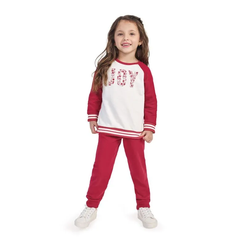 Conjunto Moletom Nanai Infantil Menina Inverno Estampa Frontal 1/3 - 6000027-OFF WHITE-3