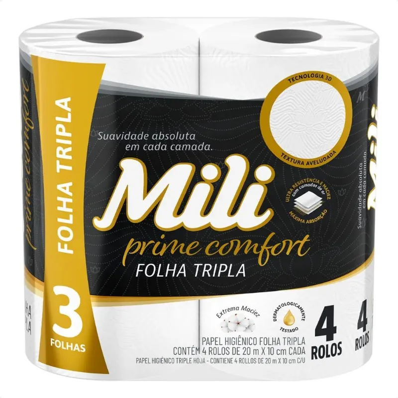 Mili Papel Higiênico Prime Comfort - Unidade - 4 - 1 - Folha