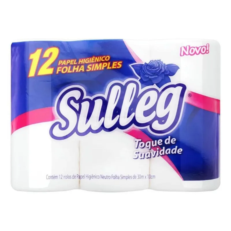 Papel Higiênico Sulleg Folha Simples 30 M De 12 Un