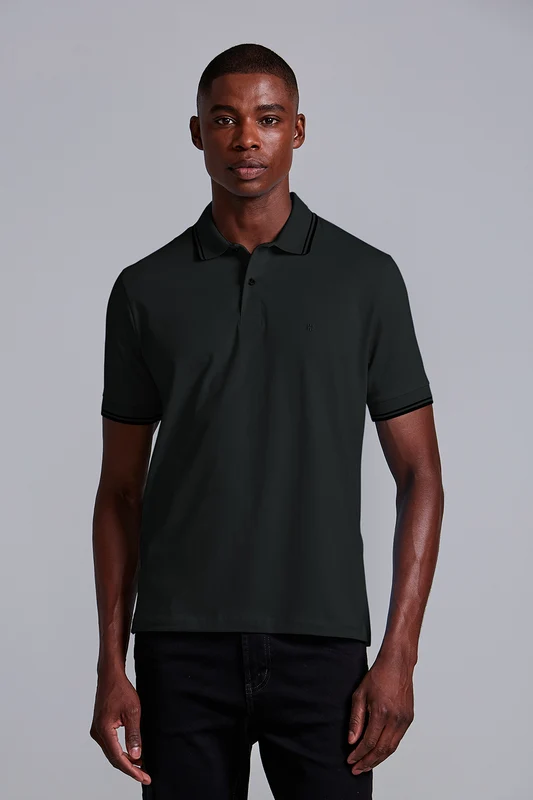 Camisa Polo Básica Malha Premium Comfort - Preto M