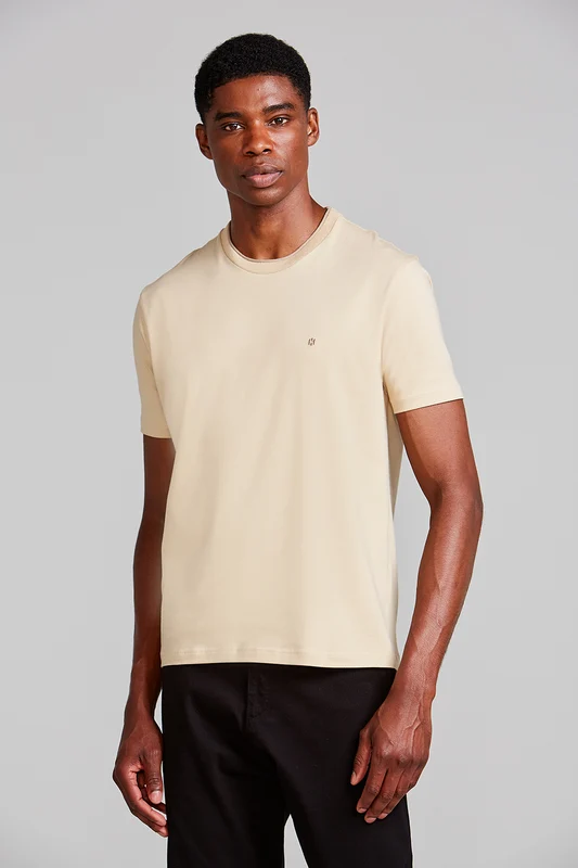 Camiseta Malha Comfort - Bege PP