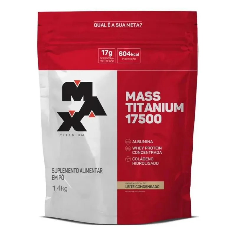 2x Suplemento Em Pó Max Titanium Mass Titanium Refil 17500 C