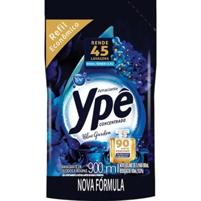 Amaciante De Roupa Concentrado Blue Garden Ypê 900ml Refil