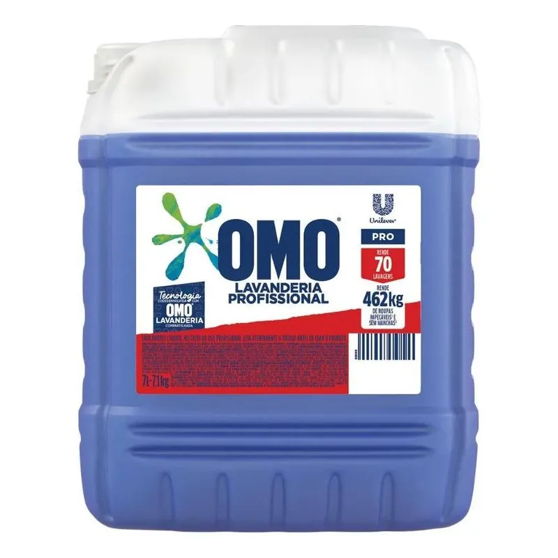 Lava Roupas Liquido Omo Lavanderia Profissional 7l