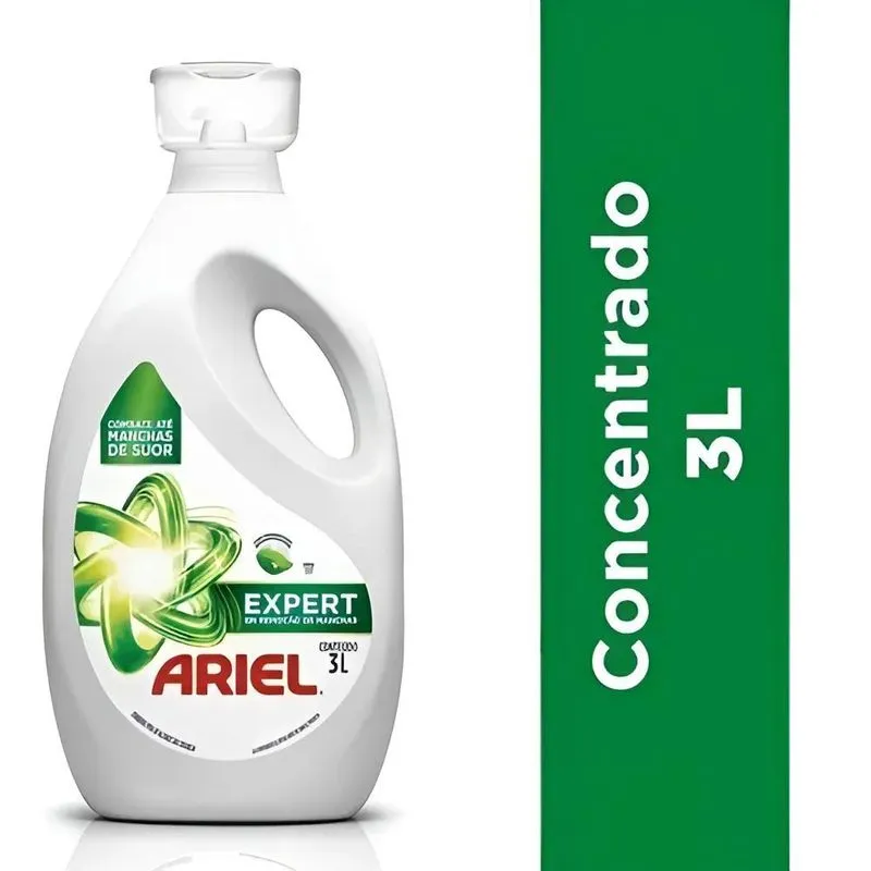Ariel Lava Roupa Líquido - Garrafa - 3 L - 3 Kg - Unidade -
