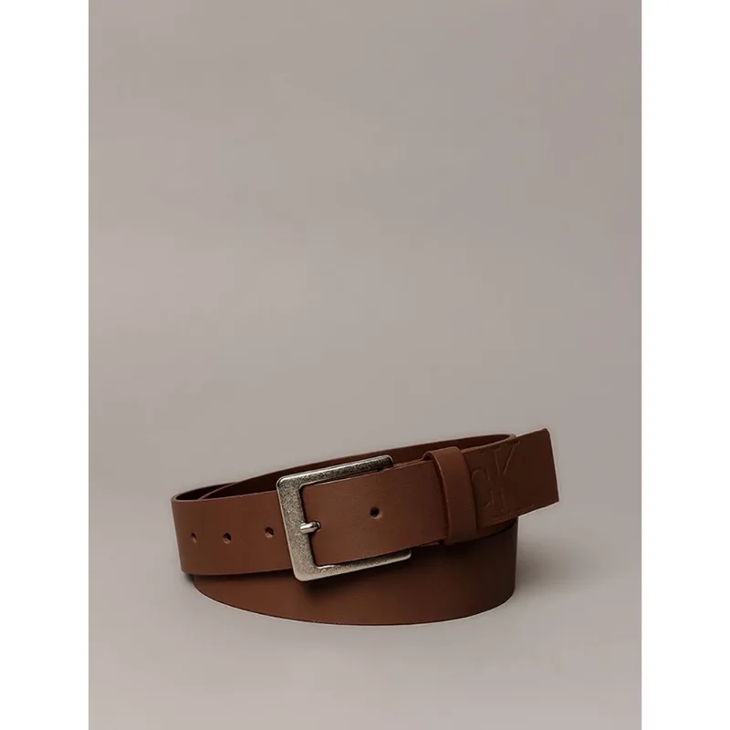Cinto Masculino Queima Calvin Klein Jeans - Cafe Cinto Masculino Queima Calvin Klein Jeans Cafe 100