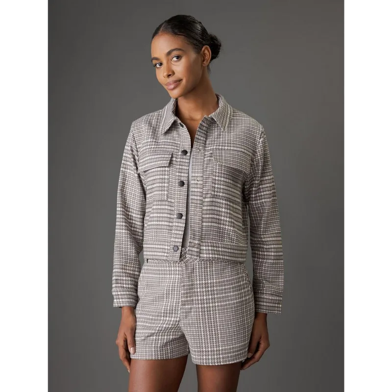 Jaqueta Feminina Xadrez Mescla Calvin Klein Jeans - Mescla Jaqueta Feminina Xadrez Mescla Calvin Klein Jeans Mescla 44