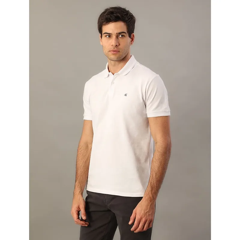 Polo Masculina Logo Bordado Calvin Klein Jeans - Branco 2 Polo Masculina Logo Bordado Calvin Klein Jeans Branco 2 Pp