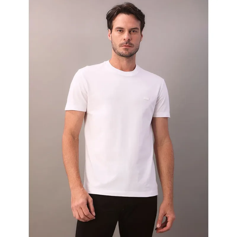 Camiseta Masculina Piquet Patch Borracha Calvin Klein - Branco 2 Camiseta Masculina Piquet Patch Borracha Calvin Klein Branco 2 Ggg