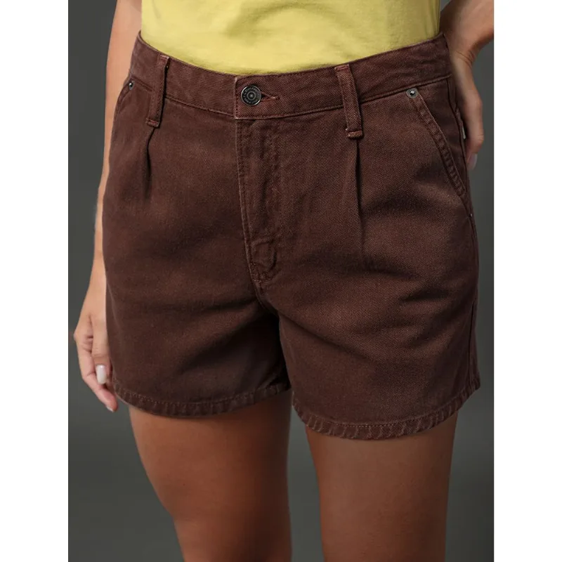 Shorts Feminino Color Bolso Faca Calvin Klein Jeans - Marrom Shorts Feminino Color Bolso Faca Calvin Klein Jeans Marrom 34