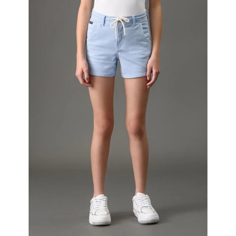 Shorts Color Cintura Alta Com Cadarço - Lavanda Shorts Color Cintura Alta Com Cadarço Lavanda 12