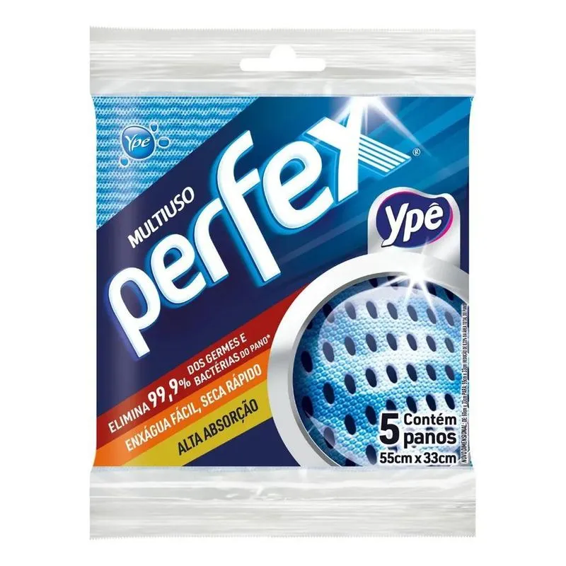 Pano Perfex Multiuso Azul 5 Unidades