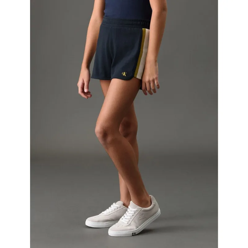 Shorts Menina Retilínea em Contraste Calvin Klein Jeans - Marinho Shorts Menina Retilínea em Contraste Calvin Klein Jeans Marinho 10