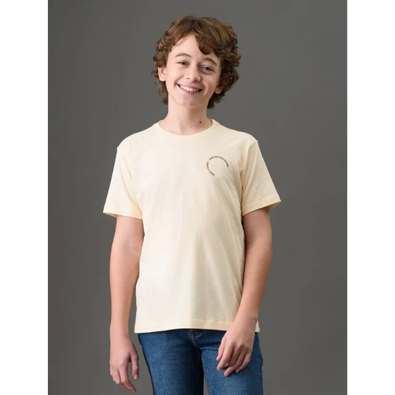 Camiseta Menino Sunset & Sunrise Calvin Klein Jeans - Amarelo Manteiga Camiseta Menino Sunset & Sunrise Calvin Klein Jeans Amarelo Manteiga 8