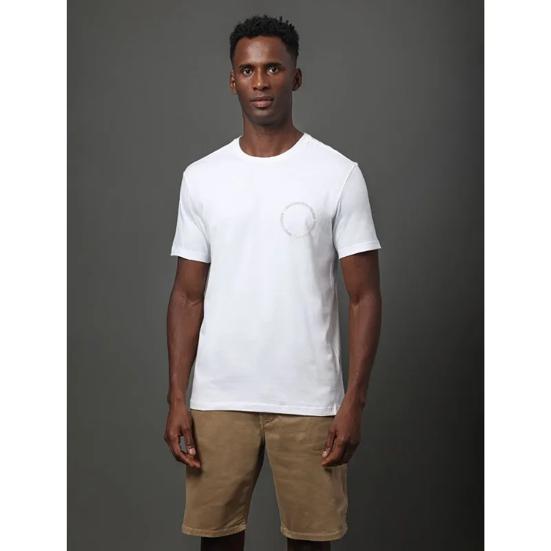 Camiseta Masculina Sunset & Sunrise Calvin Klein Jeans - Branco Camiseta Masculina Sunset & Sunrise Calvin Klein Jeans Branco m