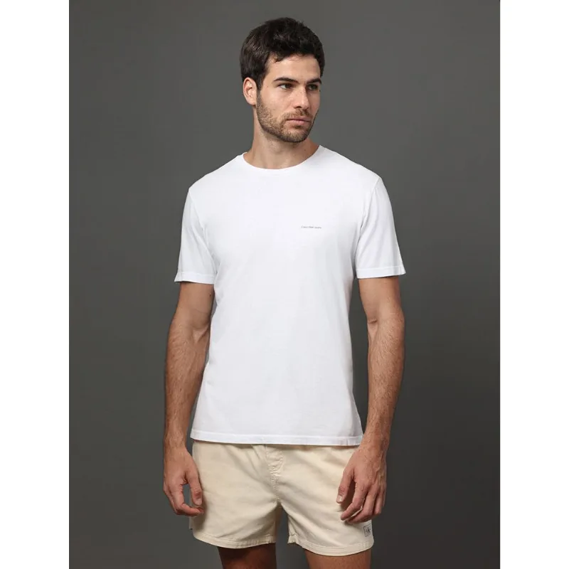 Camiseta Masculina Sunset Overlay Calvin Klein Jeans - Branco Camiseta Masculina Sunset Overlay Calvin Klein Jeans Branco Gg