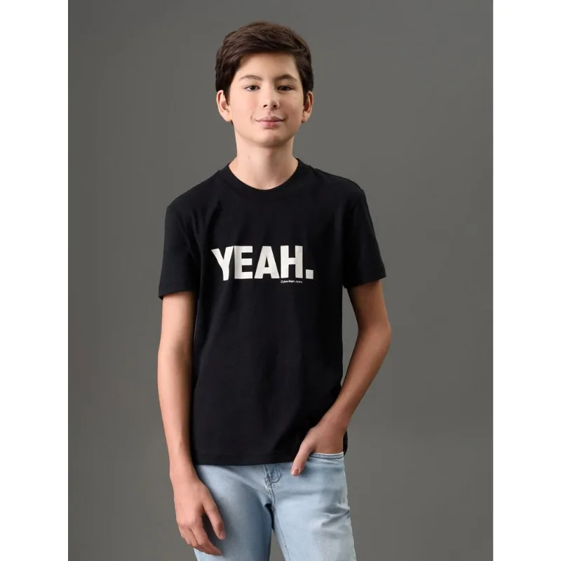 Camiseta Menino Yeah Calvin Klein Jeans - Preto Camiseta Menino Yeah Calvin Klein Jeans Preto 8
