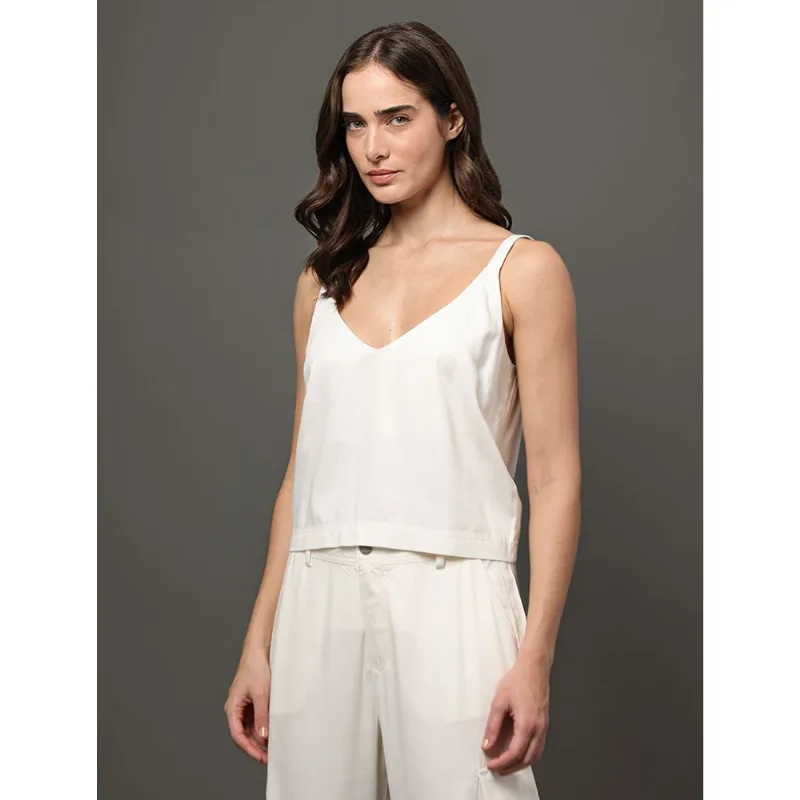 Top Feminino Meia Argola Calvin Klein Jeans - Off White Top Feminino Meia Argola Calvin Klein Jeans Off White 36