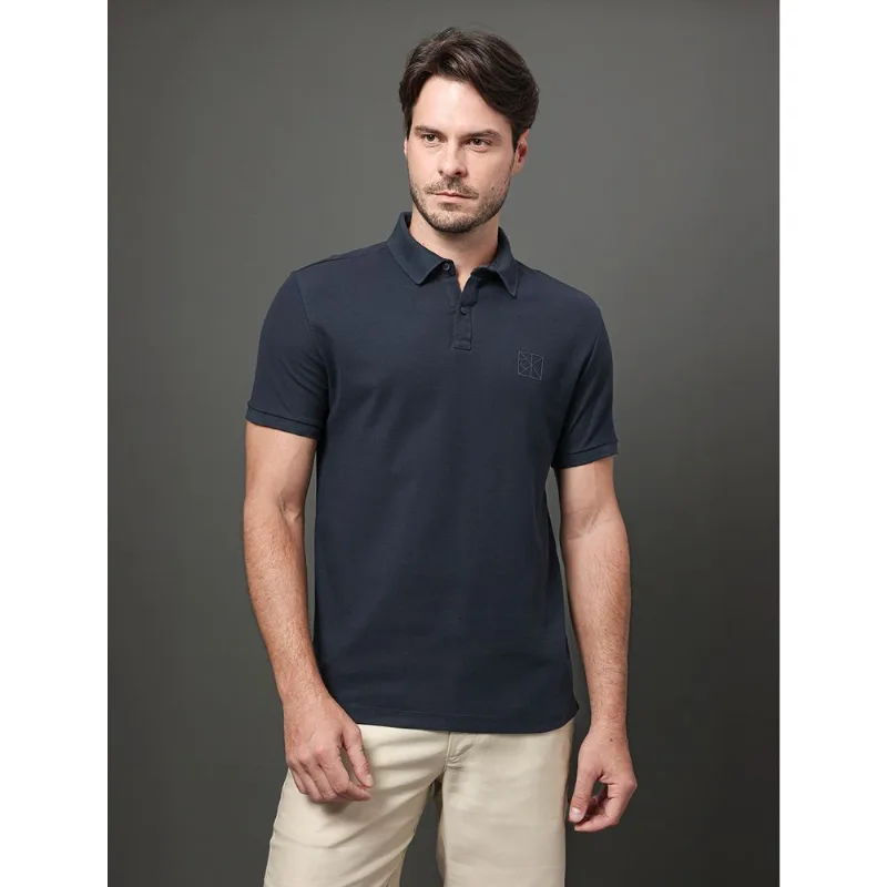 Polo Masculina Piquet Carmel Calvin Klein - Marinho Polo Masculina Piquet Carmel Calvin Klein Marinho Pp