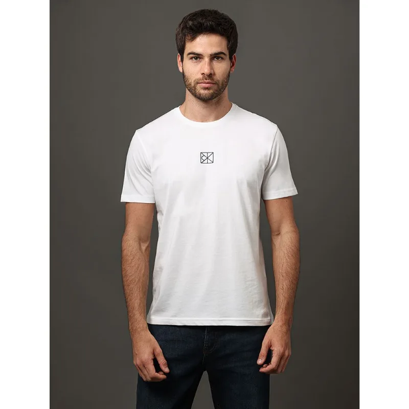 Camiseta Masculina Rubber Patch Calvin Klein - Branco Camiseta Masculina Rubber Patch Calvin Klein Branco Ggg