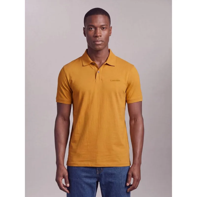 Polo Masculina Liquid Touch Calvin Klein - Mostarda Polo Masculina Liquid Touch Calvin Klein Mostarda g