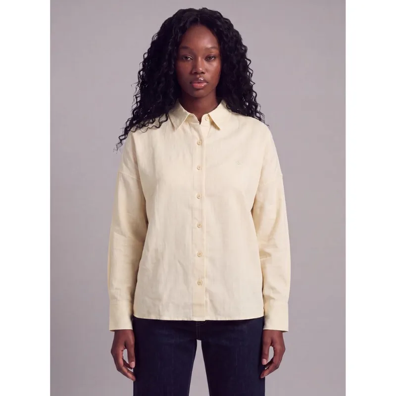 Camisa Feminina Bordado Calvin Klein Jeans - Off White Camisa Feminina Bordado Calvin Klein Jeans Off White 40