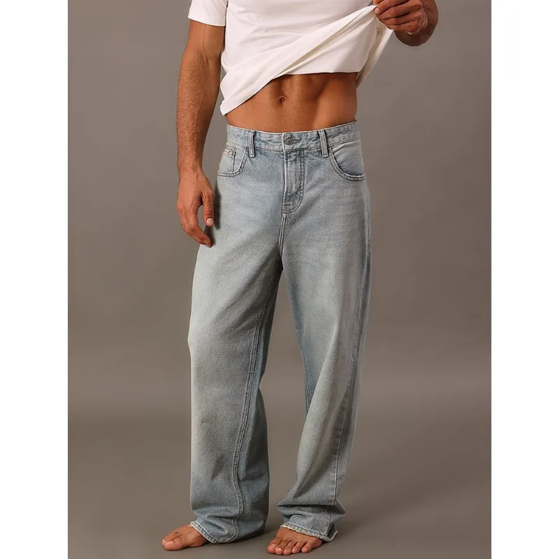 Calça Jeans Baggy 5 Pockets - Azul Claro Calça Jeans Baggy 5 Pockets Azul Claro 40
