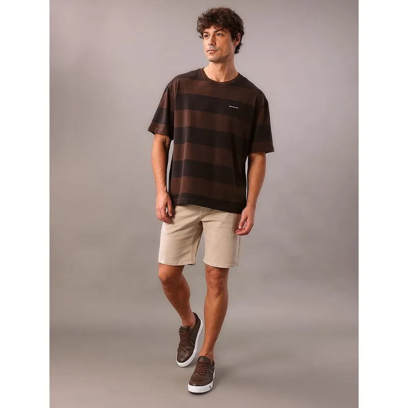 Bermuda Color Moletom Com Cadarço - Caqui Medio Bermuda Color Moletom Com Cadarço Caqui Medio 50